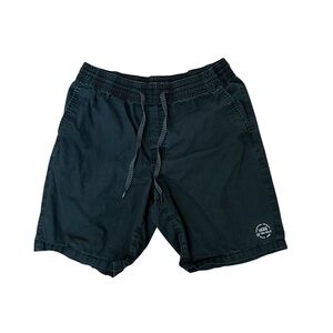 Vans Black Relaxed Shorts Men’s Medium Side Pockets Elastic Waist